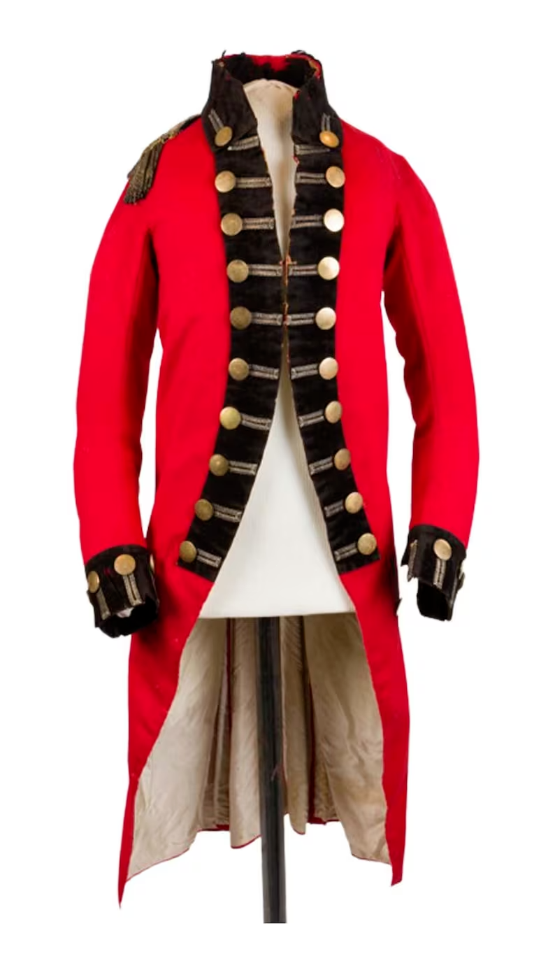 Pre-owned Handmade Red Man Wool Historical Military Coat
