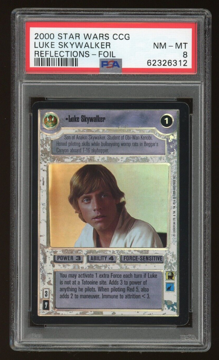 ルークスカイウォーカー1of1 Luke Skywalker Foil PSA 8 Star Wars CCG Reflections 1 I