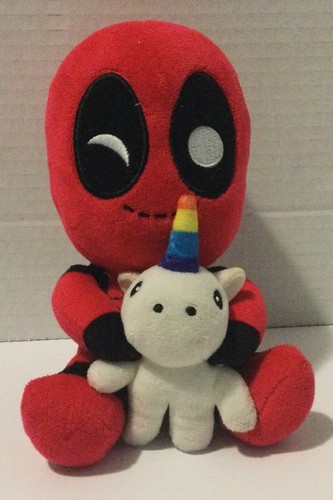 Marvel Deadpool with Unicorn Plush 6 1/2” Figure Stuffed Animal