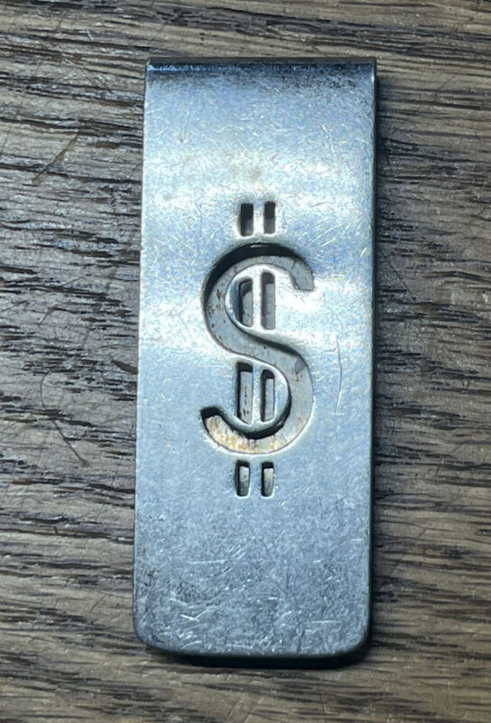 Sterling Money Clip with Cutout Dollar Sign 
