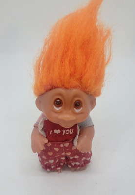Dam Troll 80's Orange Hair ''I love You'' 4.5 Inches