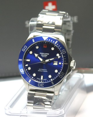 SWISS MILITARY SWISS ALPINE MILITARY AUTOMATIC DEEP SEA BLUE/BLUE REF.: 7095,2135 UNWORN