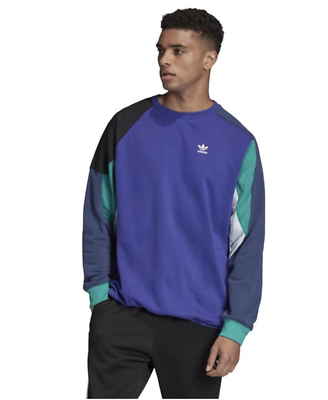 Adidas Men Originals Sweat shirts Training Purple Casual Run Tee Jersey FM3697