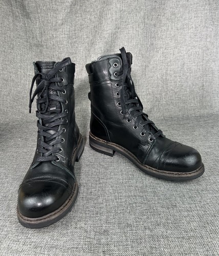 靴 DIESEL ARCHIVE black leather boots 41 靴 DIESEL ARCHIVE black leather boots 41 Diesel Boots Black