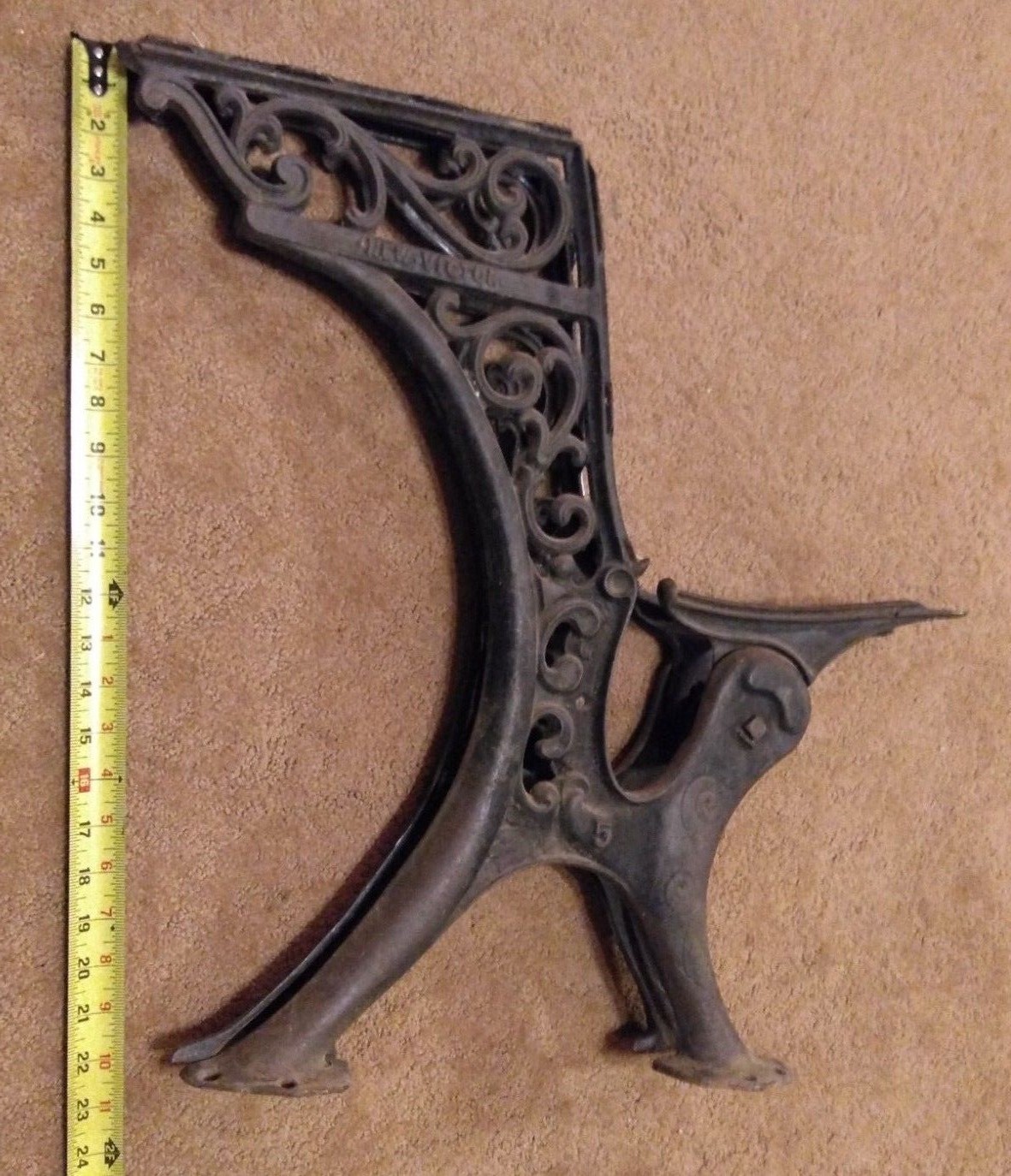 Antique Children's Iron Folding School Desk Cast Iron Frame/Brackets #5