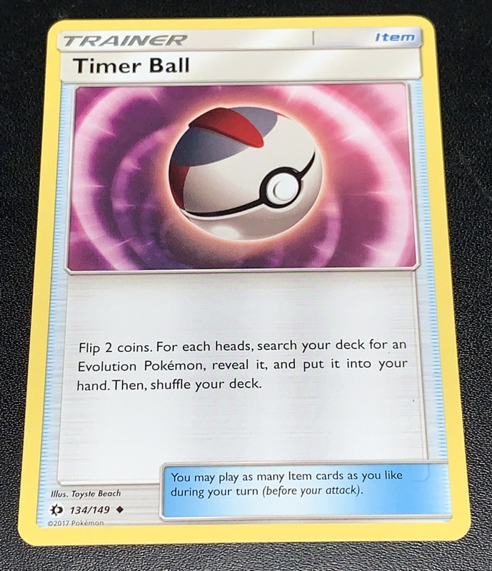 Pokemon Individual Cards Toys Hobbies Pokemon Tcg X4 Timer Ball 134 149 Sun Moon Base Set Trainer Nm M
