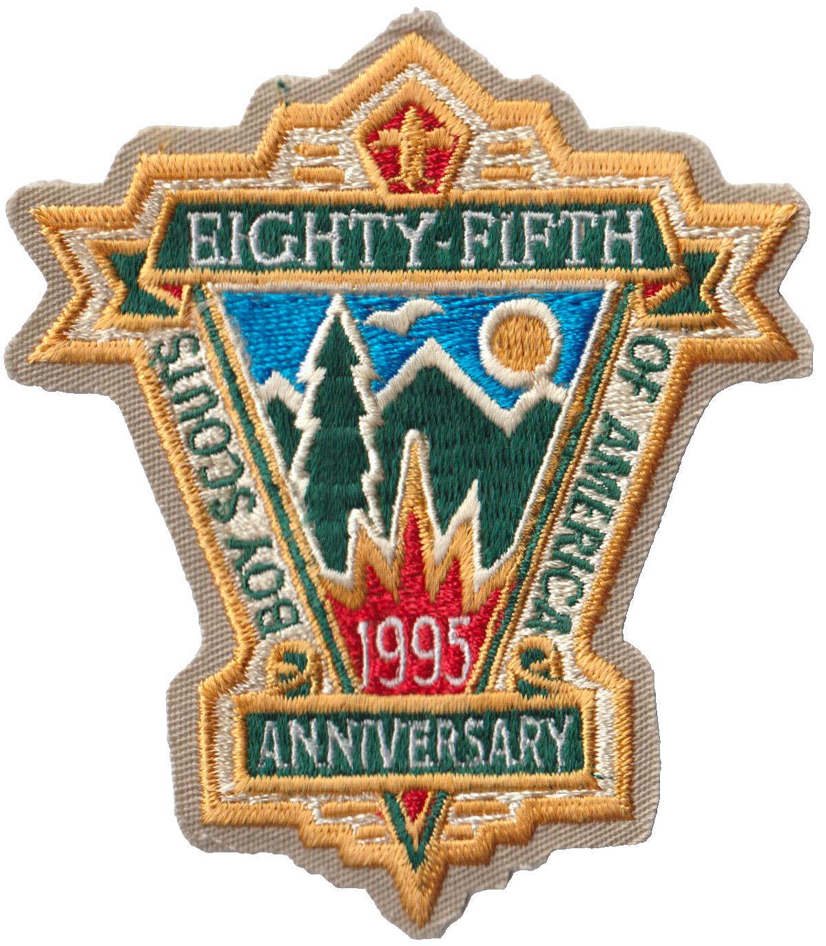 1995 BSA 85th Anniversary Patch Tan Bdr (AR2264)