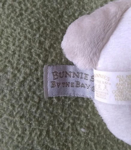 BUNNIES BY THE BAY white cream tan BUNNY RABBIT plush baby Ring RATTLE 7