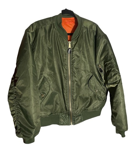 な*う様 vtg short reversible ma-1 flight ja Vtg 80s Flight Jacket Flyers Man Intermediate MA-1 S OG