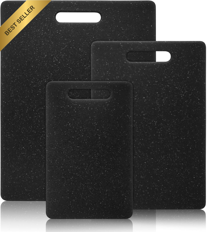 Chopping Board Set, 3-Piece Non-Slip Cutting Boards for Kitchen, Easy Grip Handl