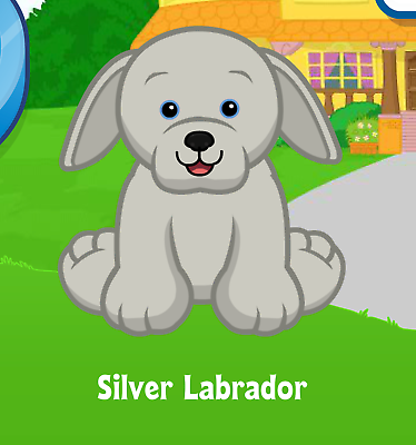 Webkinz Silver Labrador Virtual Adoption Code Only Messaged