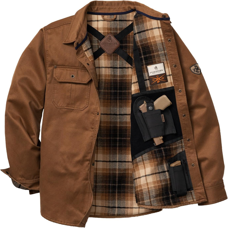 Legendary Whitetails mens Conceal and Carry Journeyman Shirt Jacket