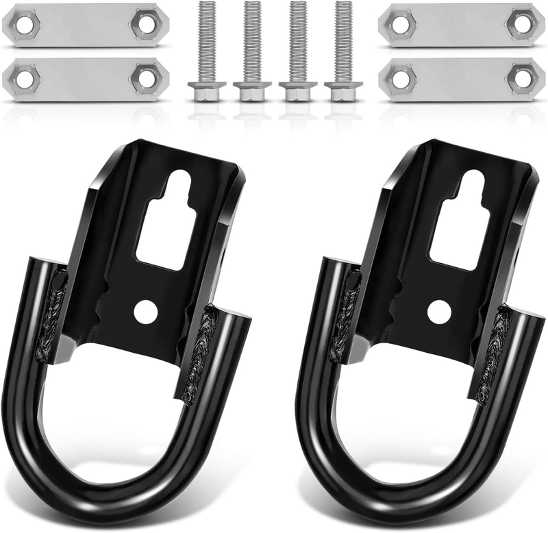 2 Front Tow Hooks Heavy Duty D-Ring Hardware for Ford F-150 F150 2009-2021 Truck
