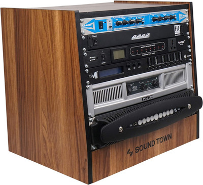 DIY 8U Studio Rack with Furniture Grade Walnut Laminate (SDRK-8WN)