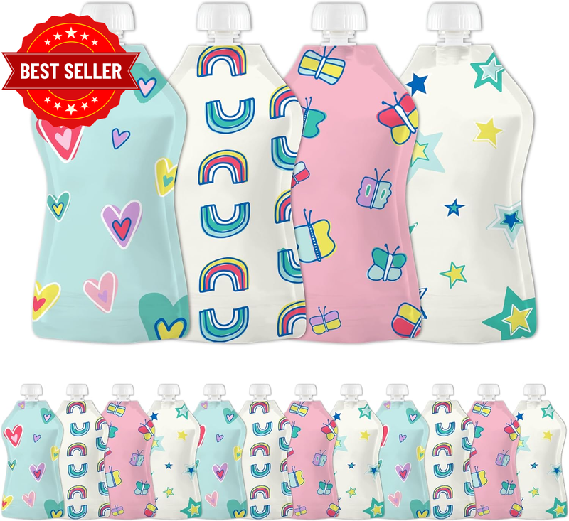 Reusable Food Pouches 5Oz 12-Pack
