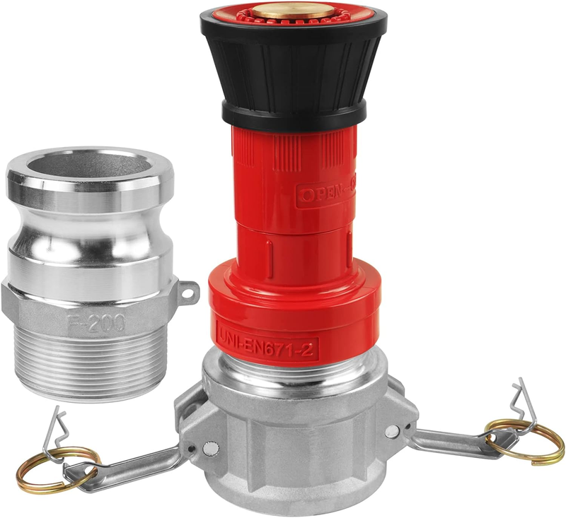 Fire Hose Nozzle, 2 Inch Heavy Duty NPSH/NPT Thermoplastic Constant Flow