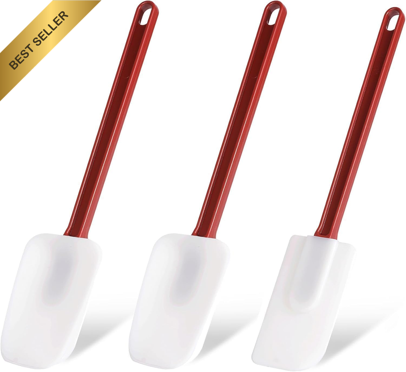 Silicone Rubber Spatula and Spoon Rubber Spatula Set of 3, High Heat Spatula Spo