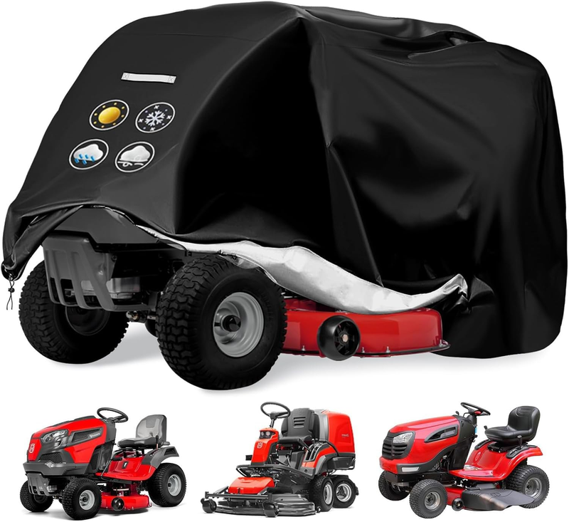 Lawn Mower Cover Waterproof Heavy Duty 420D Oxford UV Protection for Decks up To