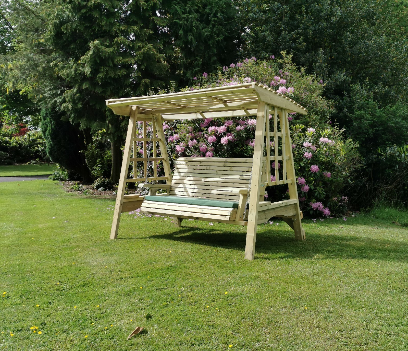 Wooden Garden Swing Solid Garden Swing Seat Swinging Hammock Garden Swing Bench eBay