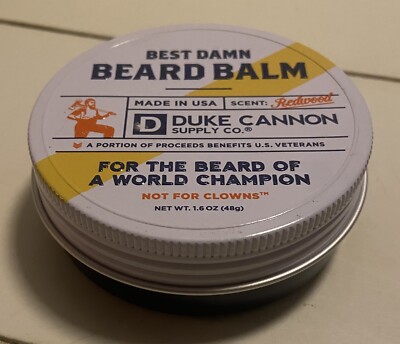 Duke Cannon Best Damn Beard Balm 1.6 oz Redwood Scent USA