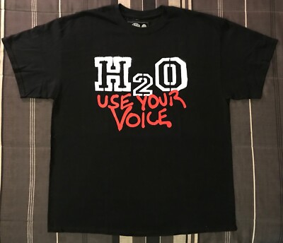 H2O T-shirt H2O Punk Use Your Voice Straight-edge Double Sided Men's Medium RARE