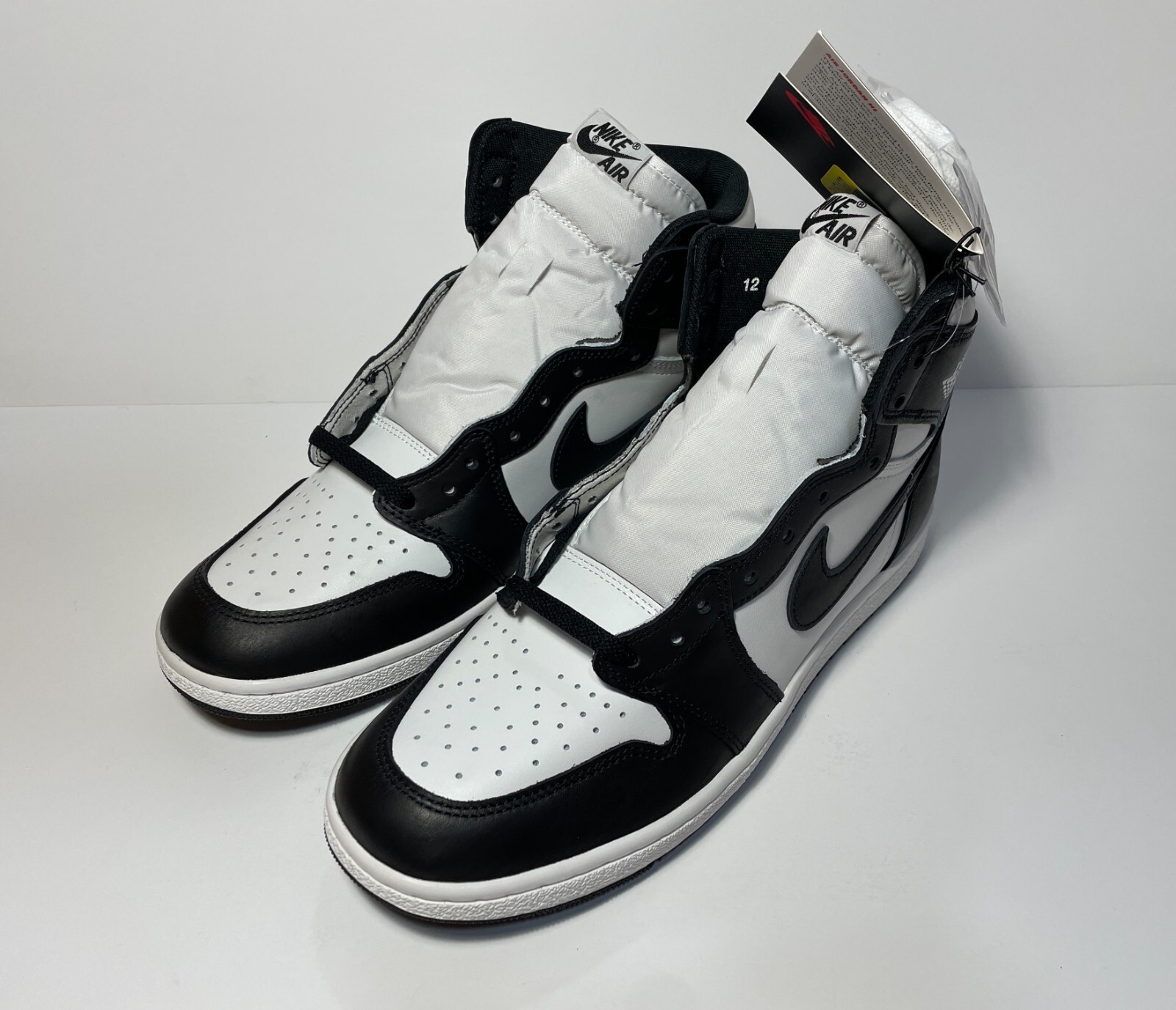 DS NEW 2023 NIKE AIR JORDAN 1 I BLACK WHITE 1985 85 SIZE 12