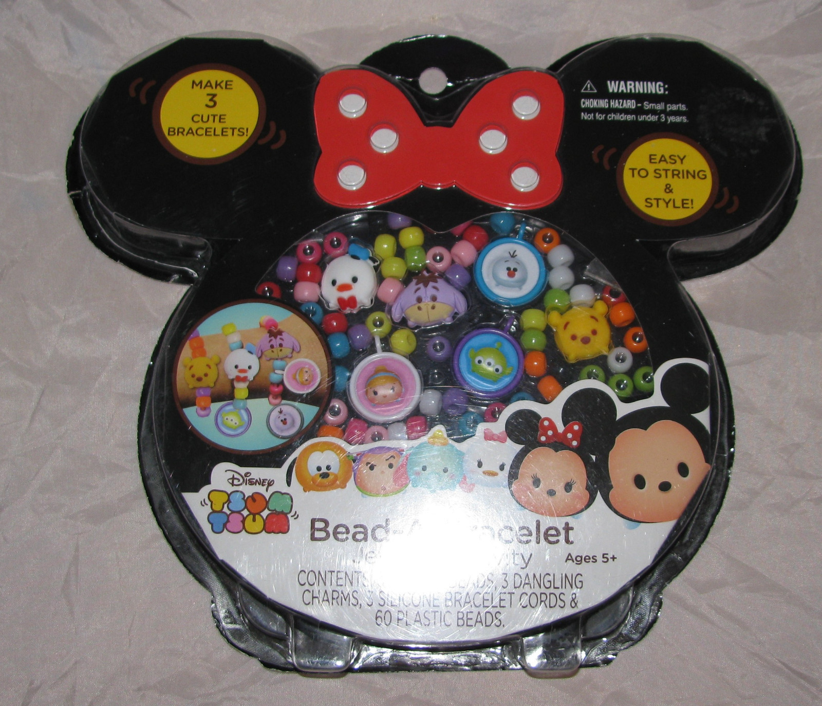 Disney Minnie Tara Toys Tsum Bead A Bracelet Jewelry charm Activity Playset