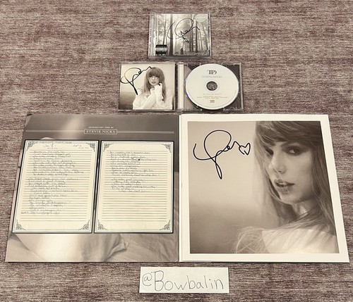 Taylor Swift SIGNED LOT - Folklore CD & Tortured Poets