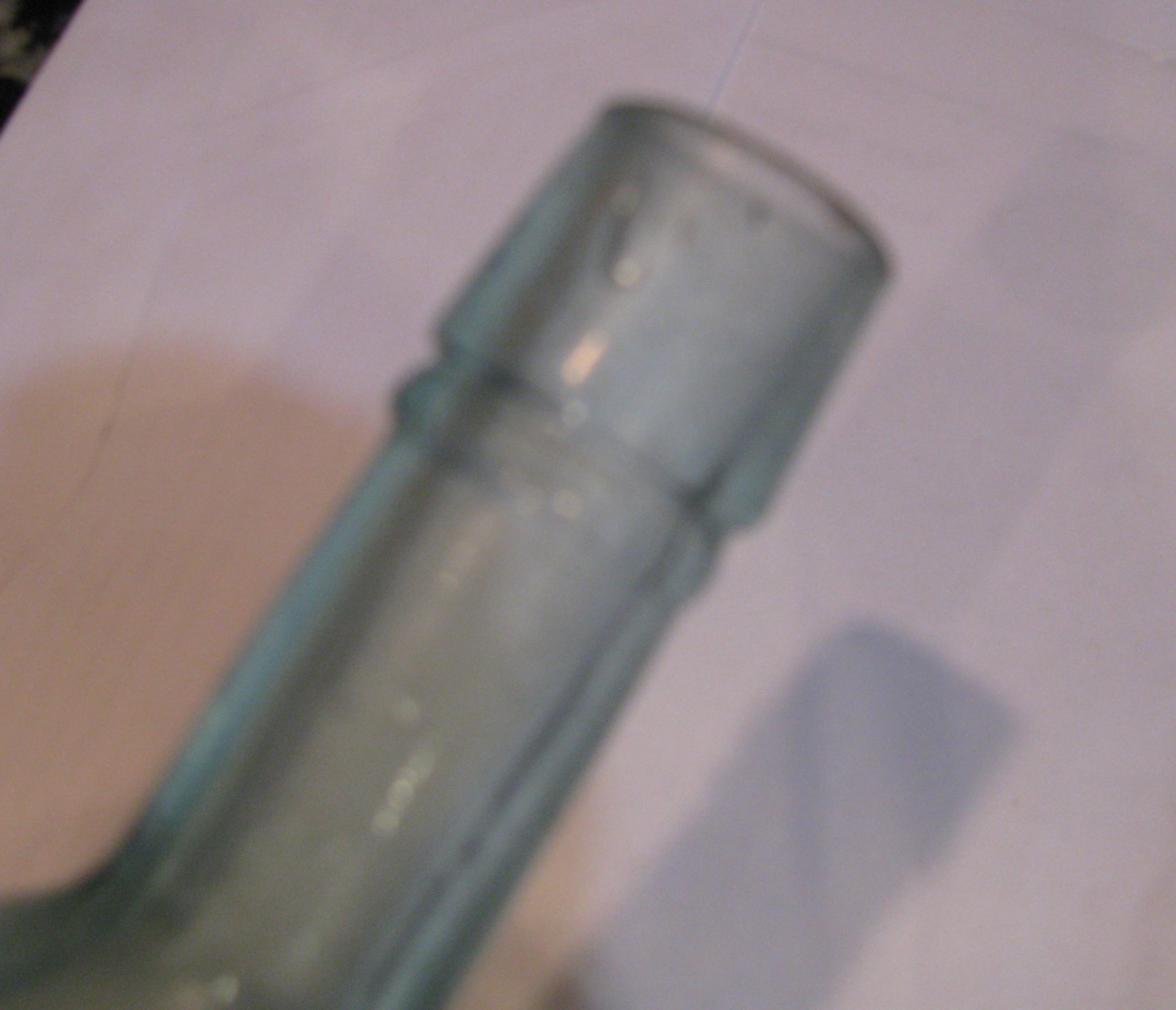 AQUA PINT RUM STRAIGHT LIP SOUTH CAROLINA DISPENSARY CYLINDER BOTTLE