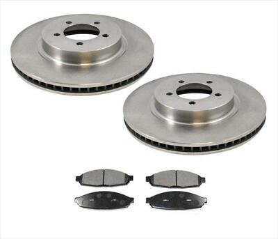 Fits For 2003-05 Lincoln Aviator (2) Front Brake Rotors & Metallic Pads