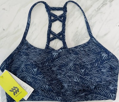 All In Motion Jacquard Sports Bra Navy Size Small