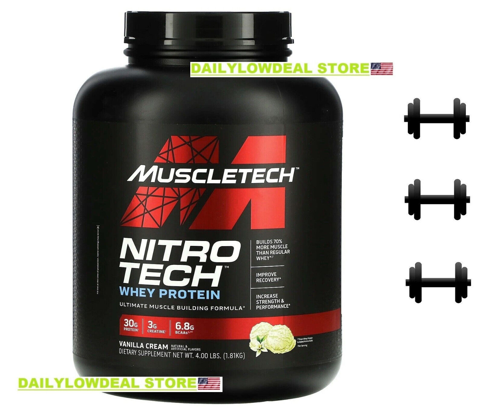 Muscletech NitroTech, Whey Peptides & Isolate Primary Vanilla 4 LB EXP: 03/2026 | eBay Muscletech NitroTech, Whey Peptides & Isolate Primary Vanilla 4 LB EXP: 03/2026 | eBay