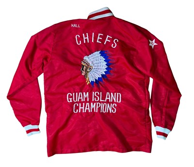 Vintage Guam Island Chiefs Football Champions Lightweight Jacket Embroidered