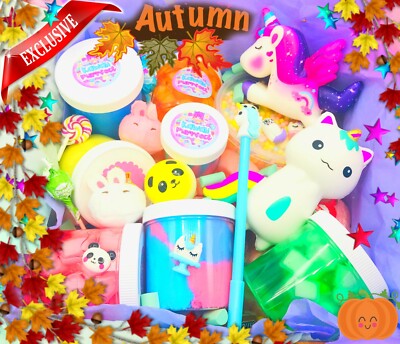 Scented Slime Surpris Box + Free Mini Squishy + Gifts Birthday Surprise Gift Toy