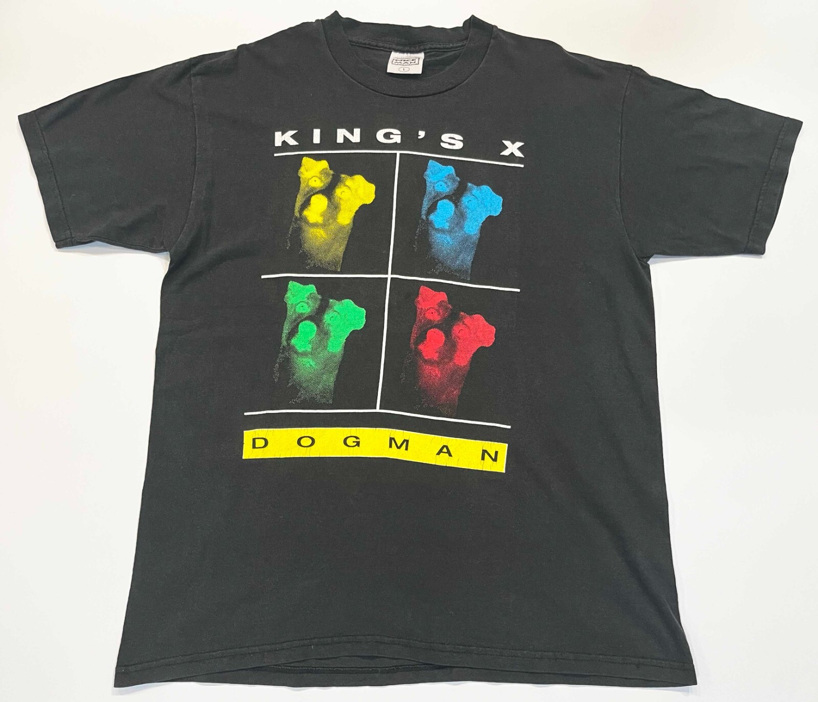 90s kings'X キングスX DOGMAN WORLD TOUR Vintage 1994 King's X Dogman World Tour Band T-Shirt Black L