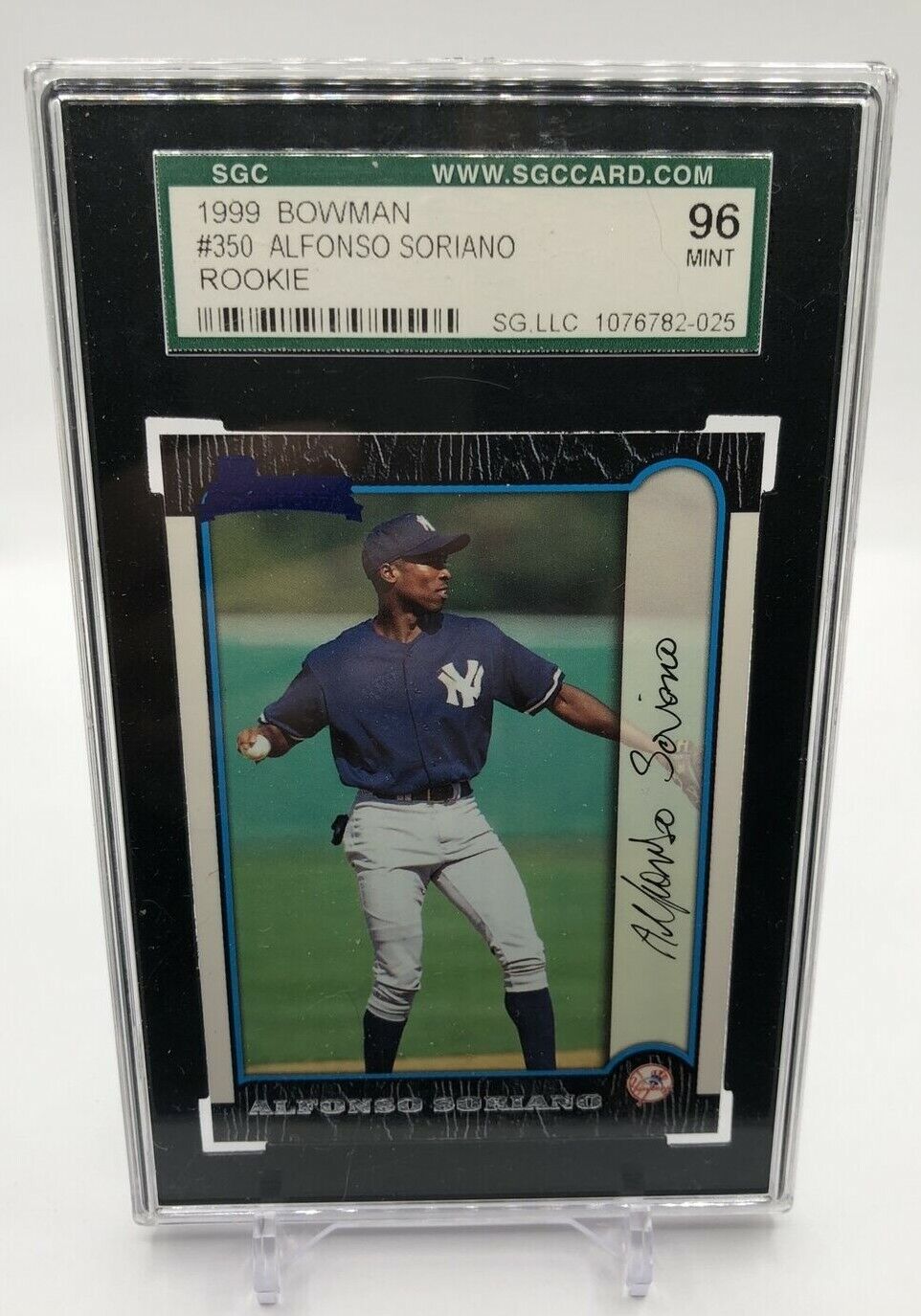1999 Bowman Chrome #350 Alfonso Soriano RC Rookie Card SGC Mint 96. rookie card picture