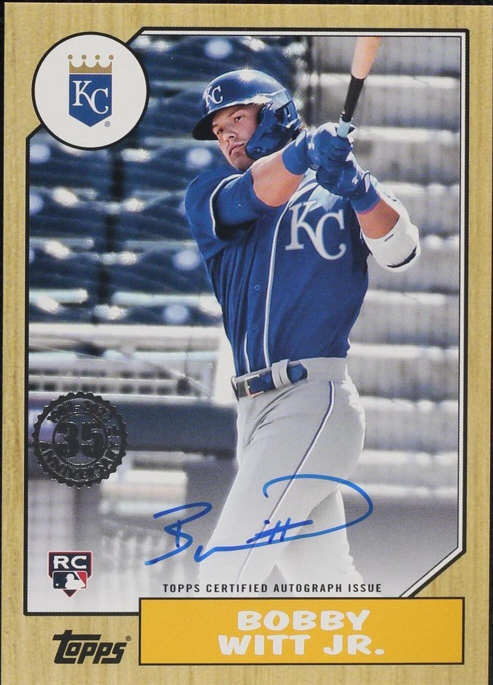 50枚限定】BOBBY WITT JR 2022 topps series2 1987 AUTOGRAPH RC 