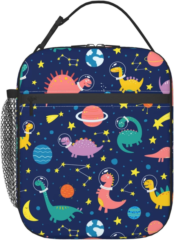Dinosaur Dino Fun Lunch Bag Insulated Lunch Box Reusable Lunchbox Waterproof Por