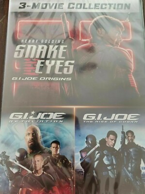 BRAND NEW G.I. Joe Origins: Snake Eyes / The Rise of Cobra / Retaliation 3 DVD
