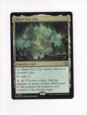 MAGIC THE GATHERING MTG BLOOMBURROW FOIL THREE TREE CITY