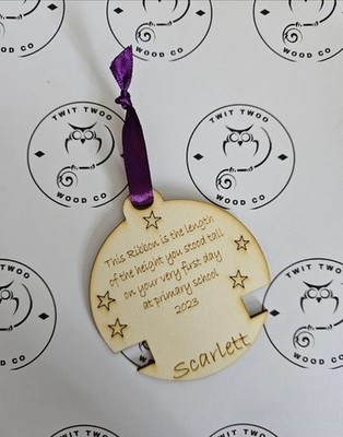 Personalised First Day of School 2026 Gift Ribbon Keepsake Bauble Present