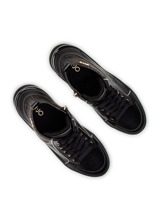 LIU •JO WOMEN'S SHOES SNEAKERS LIU JO MILANO SILVIA 69 SAFFIANO BLACK