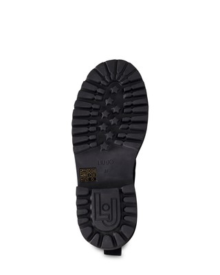 LIU •JO DAMEN SCHUHE STIEFELETTEN LIU JO MILANO PURPLE05 BLACK PX190 LEDER SCHWARZ