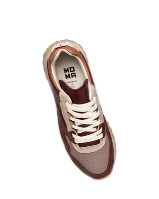 MOMA DAMEN SCHUHE SNEAKERS MOMA 3AW199 CRAFTS DARK PURPLE RUNNING DUNKELLILA LEDER