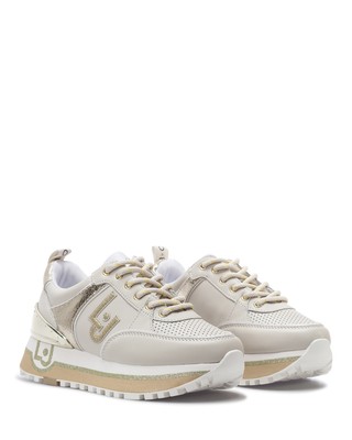 Pre-owned Liu •jo Women's Shoes Trainers Liu Jo Milano Wonder 20 Px100 Milk Gold Beige