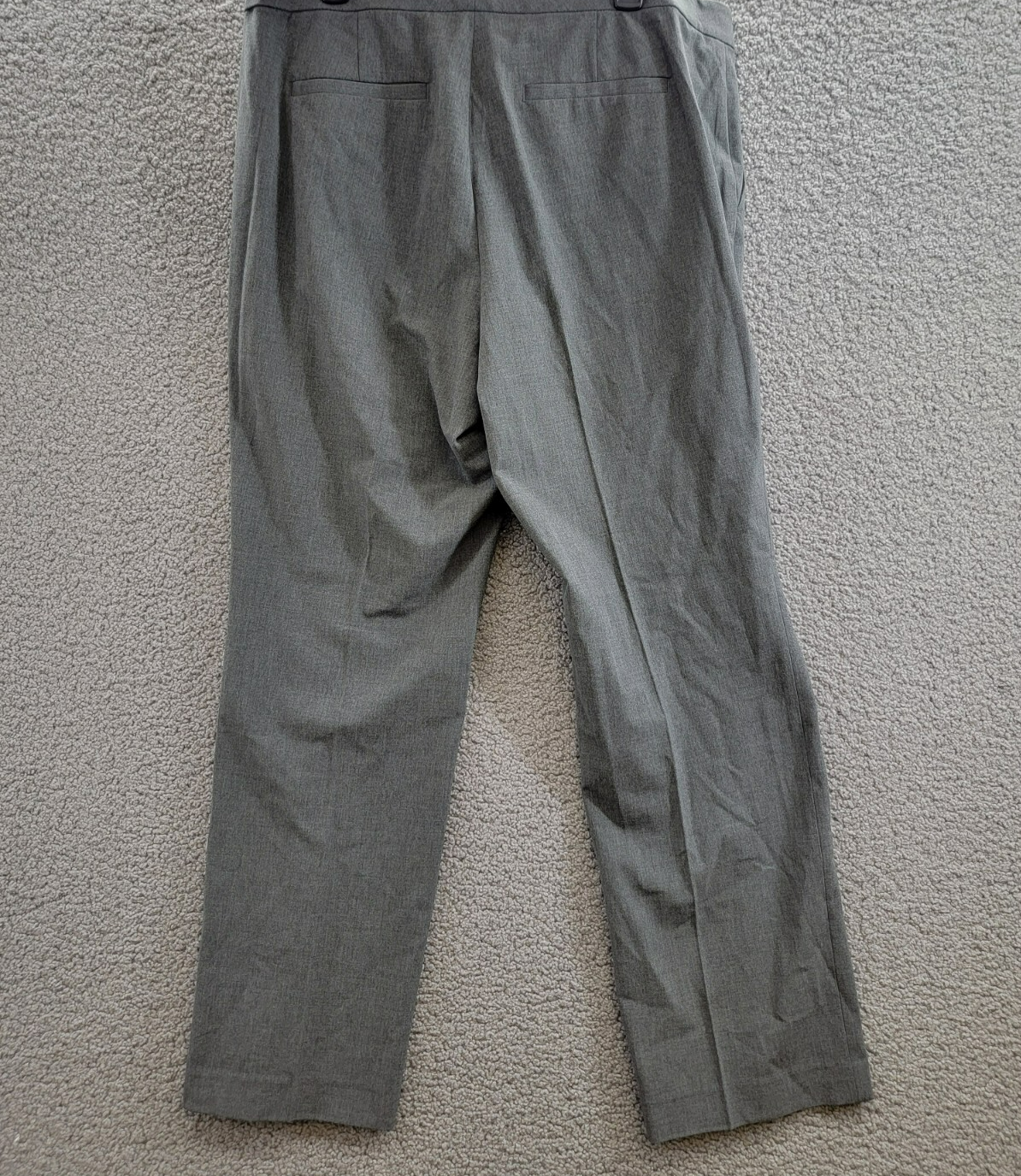 Lauren Ralph Lauren Plus Size Straight Leg Pants Women's 14W Gray Heather Zip - Picture 12 of 18