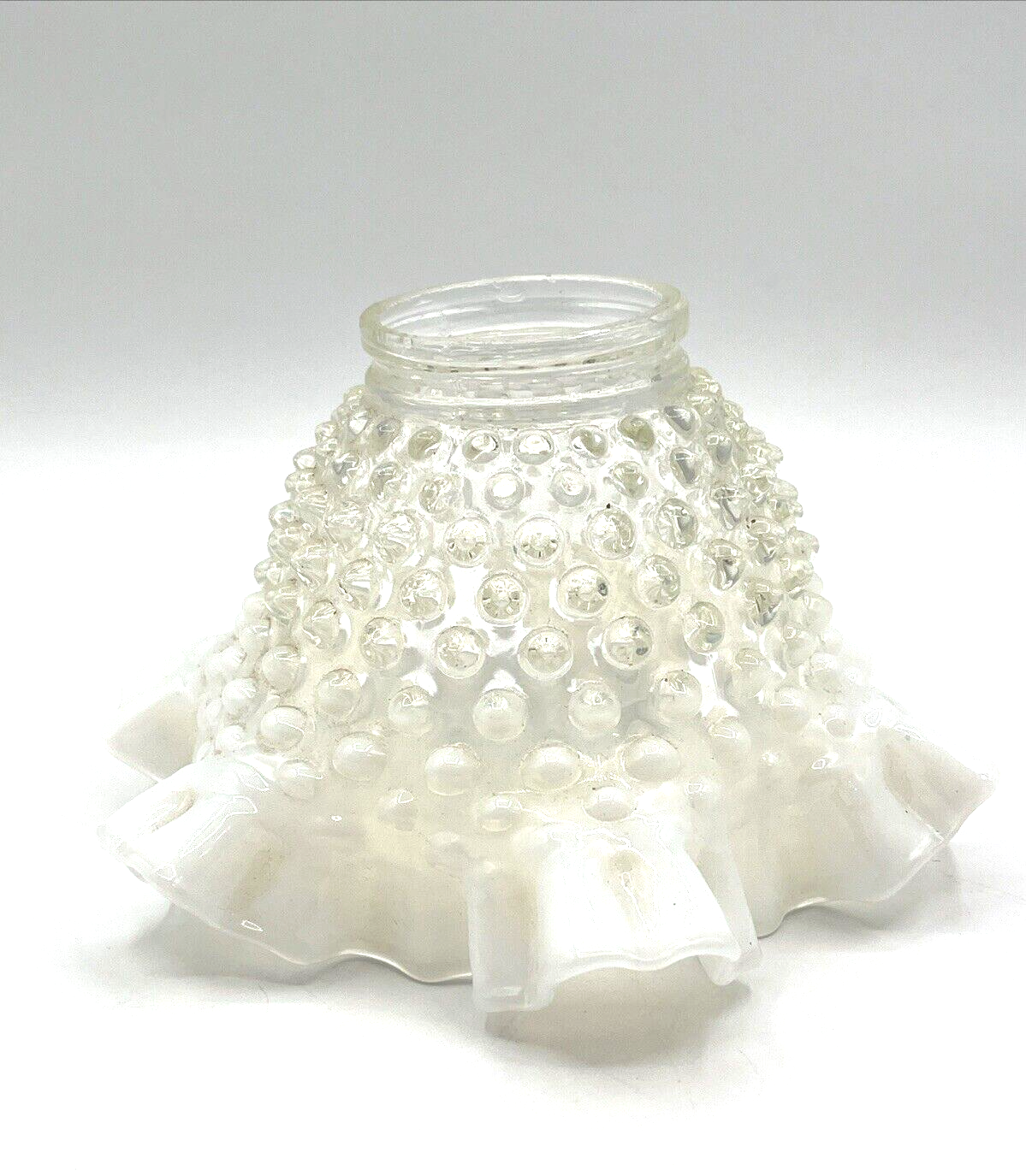 日本限定 Fenton Hobnail Opalescent White French Moonstone Glass 工芸品