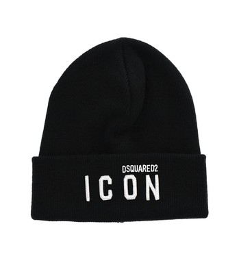 

Dsquared2 Icon Черно-белая шапка унисекс, Черный, KNM0001-01W04331-M063
