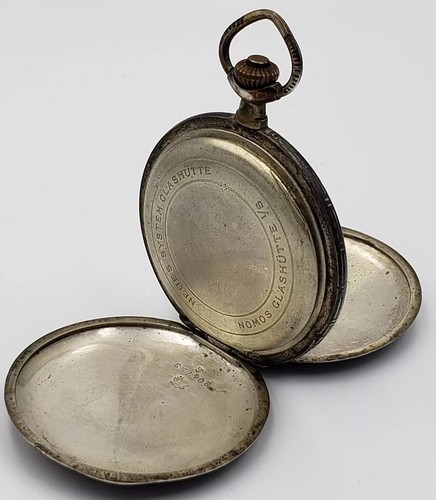 Rare Nomos Glashutte I/S Guido Müller & Co Art Deco Pocket Watch For Repair 53mm