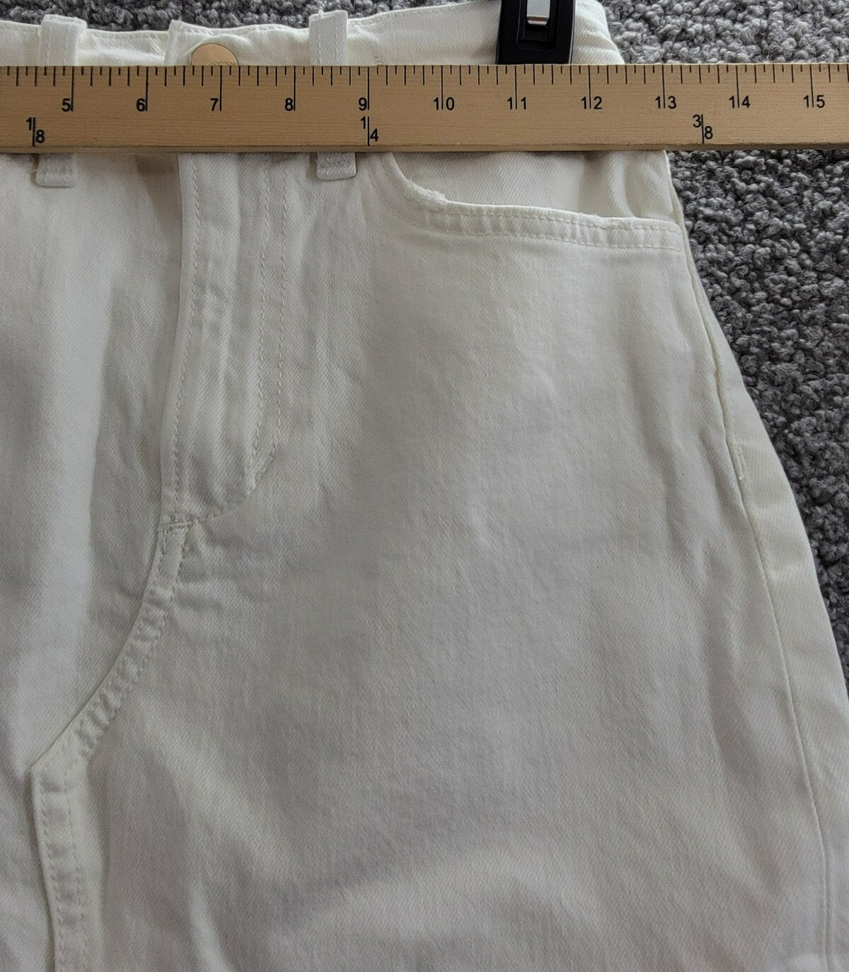 Joe's Jeans The Joplin Denim Skirt Women's 24 Optic White Button Zip Closure - Picture 5 of 16